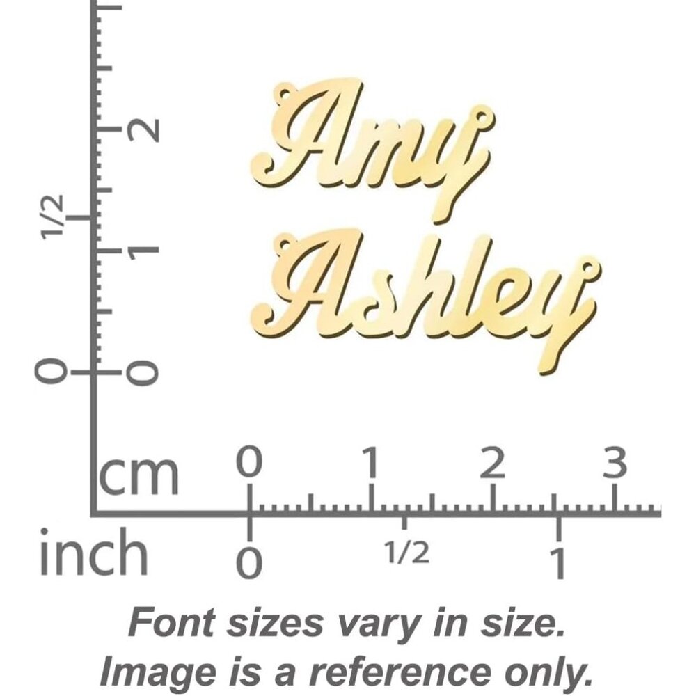 Personalized Name Necklace Solid Gold, Solid Ster… - image 7